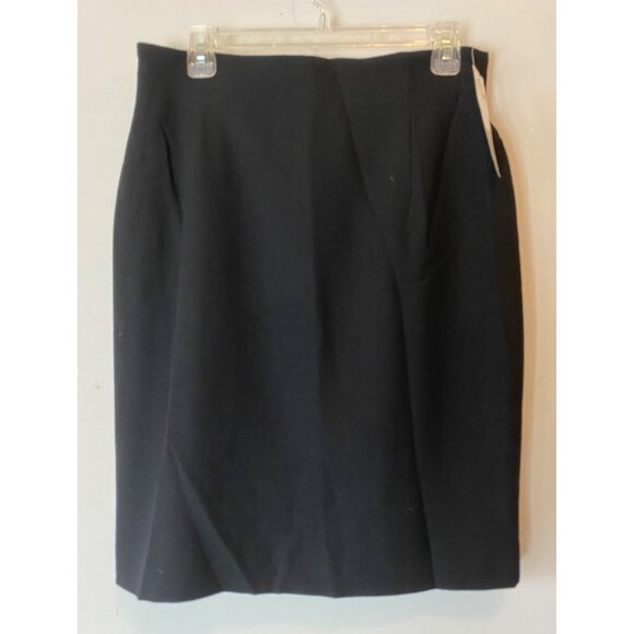 NWT Evan Picone Black Skirt Suit Velvet Collar Button Detail Size 12 - Picture 4 of 16